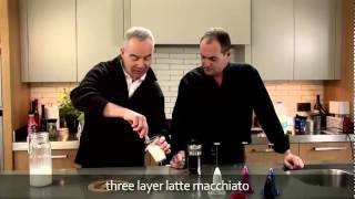 aerolatte  milk frother makes three layer caffè latte macchiato [upl. by Rammaj407]