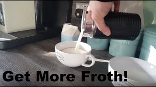 How to Get More Froth from Your Nespresso Coffee Aeroccino  Nespresso tips and help [upl. by Mojgan]