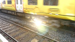 Merseyrail 507 009 making arcs at Birkdale station [upl. by Ettevad18]